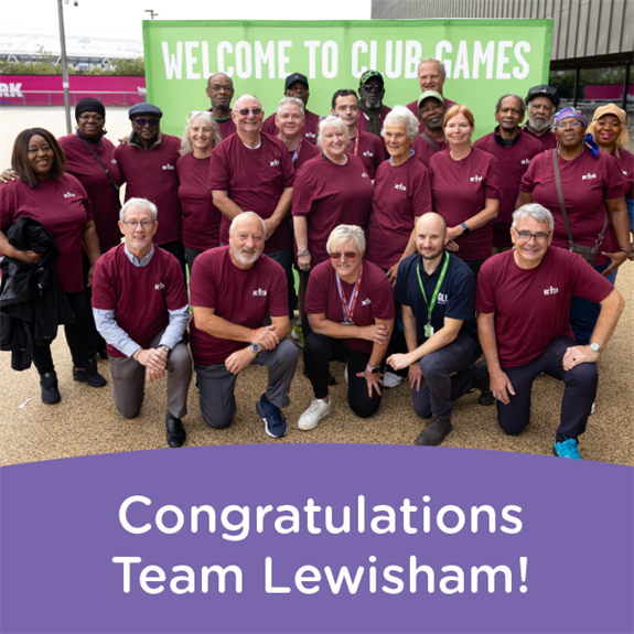 Photo of the Lewisham team at the Better club games 2024